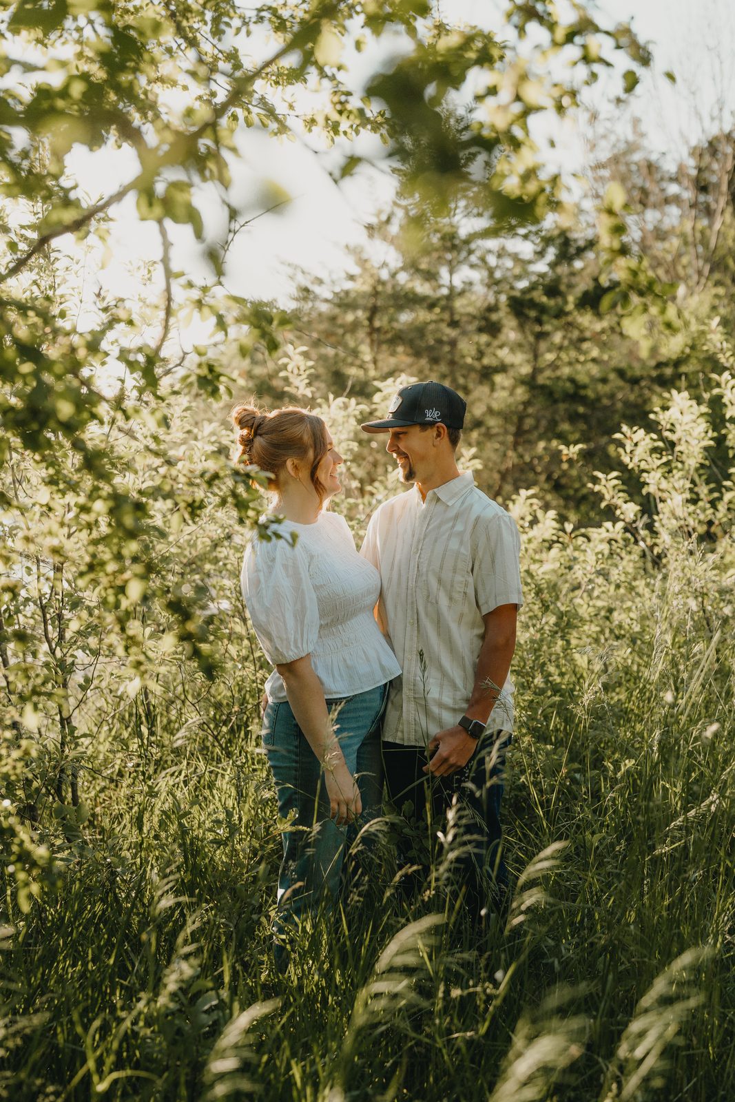 Sunset engagement portrait at Point Petre, a Prince Edward County photo location